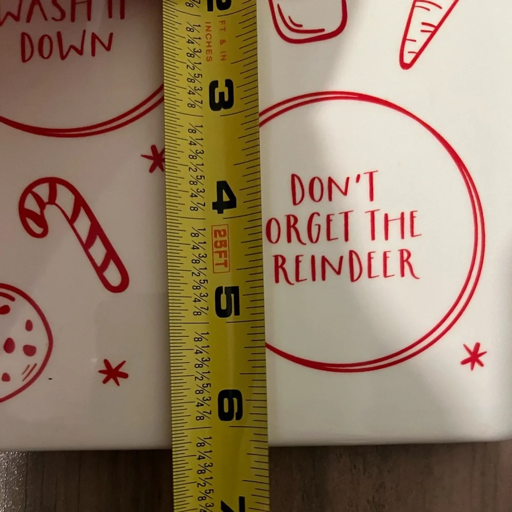 Target Bullseyes Playground Christmas Ceramic Milk & Cookies Serving Platter